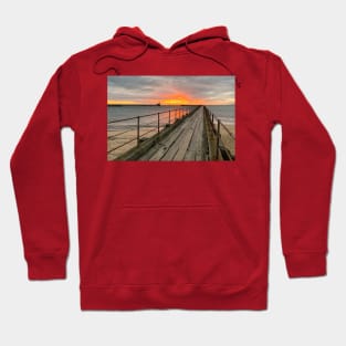 Sunrise over the Old Wooden Pier Hoodie